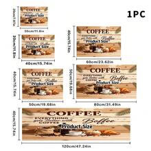 1pc Dish Drying Mat, Coffee Machine Mat, Coffee Theme Wooden Style Absorbent Table Mat, Vintage Distressed Style Desk Protector, Room Desk Protector, Holiday Gift, Kitchen Decor - XYLSD706 - View 15
