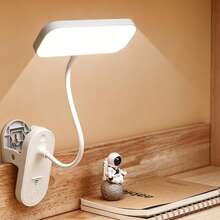 1 pieza Lámpara de escritorio con cuidado ocular LED, lámpara de mesa pequeña con enchufe/recargable, adecuada para dormitorio de estudiante, escritorio de estudio, lámpara de lectura de mesita de noche con soporte para bolígrafo - Portalápices - Ver 13