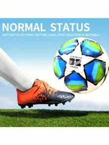 1pc No. 2 Pentagram Style Football, A Durable Football For Outdoor Training And Recreation, Backyard, Park And Beach Kicking - Multicolor - View 3