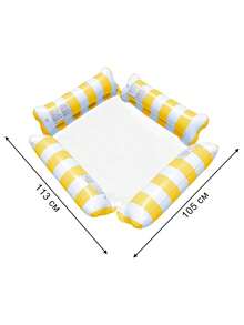 Oversized Inflatable Water Hammock, Striped 4-Tube Pool Float With Breathable Mesh Center, Portable Lounger For Adults, Pool, Beach & Summer Vacation - Water Sofa - View 9