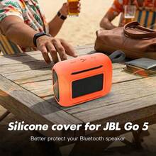 Casing Silikon untuk Speaker Bluetooth GO 5, Tahan Guncangan, Pelindung Silikon Portabel dengan Carabiner, Tahan Air, Lembut, Pelindung untuk Perjalanan. - Satu-Ukuran - View 5