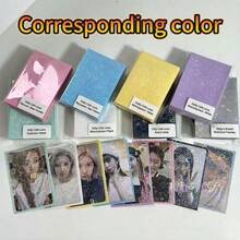 50pcs 66*91mm Clear Plastic Playing Card Sleeves, Colorful Card Holders, Star Card Game ID Card Collection Photo Pockets Set - Multiple Designs - View 8