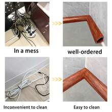 2 piezas Tiras autoadhesivas para esquinas interiores de pared, tiras de sellado de bordes, moldura de zócalo para esquinas interiores de techo, decoración del hogar DIY - Versión mejorada - Ver 10