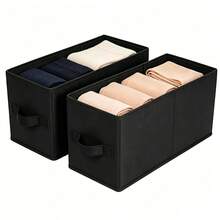 1pc Non-Woven Fabric Hanging Storage Bag, Underwear Storage Bag, Closet Organizer Hanging Bag, 3D Wardrobe Storage Organizer Bag, Durable Washable Dust-Proof Moisture-Proof Multi-Functional Hanging Storage Bag, Home Clothes Storage Bag, Multi-Layer Linen Drawer 3D Storage Bag - Black - View 20
