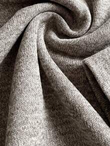 Men's Half-Zip Mock Neck Long Sleeve Knit Sweater, Casual Commute Half-Open Cardigan - Khaki - View 5