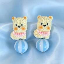 1 Pasang Anting-Anting Bola Alpaca yang Dipersonalisasi, Serbaguna, dan Manis, Cocok untuk Anak Perempuan, untuk Perjalanan Sehari-hari, Pesta, Kencan, dan Acara Kumpul-kumpul. - MultiWarna - View 7