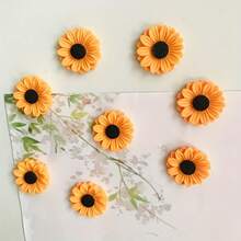 1/3/5/8/10/14/20pcs Fun Sunflower Shaped Resin Fridge Magnets, Perfect For Decorating Kitchen Refrigerator, Suitable For Kitchen, Living Room, Office And Bulletin Board, Also Can Be Used As Holiday Gift - Yellow - View 8