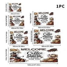 1pc Dish Drying Mat, Coffee Machine Mat, European Vintage Coffee Illustration Dish Drying Mat, Creative Tabletop Draining Mat, Cafe Decor Mat, Multi-Purpose Desktop Absorbent Drying Mat, Room Desktop Protection Mat, Holiday Gift, Kitchen Decor - XYLSD708 - View 15