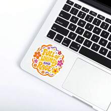 1 Stück 3 Zoll Retro Blumen Aufkleber mit lustigem Zitat "Full Of Rage", farbenfrohes feminines Humor-Design für Laptops, Notizbücher, Wasserflaschen, Tassen, Tagebücher, Spinde, perfektes Geschenk für Frauen, Studenten, Lehrer, Büroangestellte, Kreative und Humor-Fans - Verschiedenfarbig - Übersicht 3