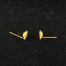 1 Pair Exquisite Round Mini Letter Stud Earrings Minimalist Daily Jewelry For Women Girls - Letter C Stud Earrings - View 2
