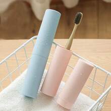 2pcs Travel Toothbrush Storage Box, Compact Slim Handle Toothbrush Protective Case, Ventilated Portable Storage Box, 3pcs Toiletries Travel Set, Lightweight, Suitable For Vacation, Business Trip, Camping, Hiking, Spring Break Essentials - Multicolor - View 5