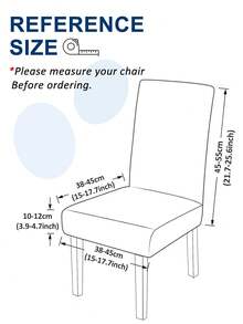 1PC/4pcs/6pcs Solid Color Milk Silk Dining Chair Cover, 160g Elastic Polyester Fiber, Removable Elastic Dining Chair Cover, Suitable For Dining Room, Living Room Dining Chair Cover, Home Decor - Khaki - View 2