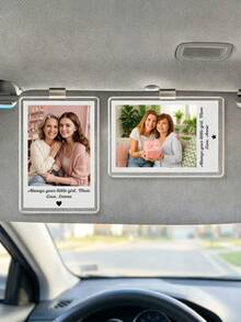 Custom Acrylic Mother's Day Car Sun Visor Clip, Customizable Photo And Text, Personalized Gift For Mom, Unique Car Accessory From Daughter/Son, Meaningful Mother's Day Gift - Multicolor - View 5
