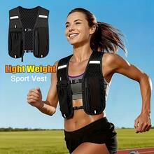 This Professional-Grade Lightweight Running Vest Features Reflective Safety Material And Breathable Honeycomb Mesh Design, With Multiple Pockets To Provide Ample Storage Space For Outdoor Fitness Activities. - Multicolor - View 12