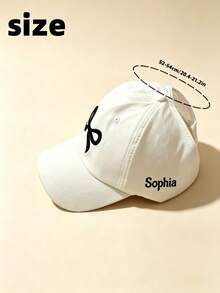 1pc Personalized Custom Spring/Summer Hollow Top Baseball Cap With Heart Bow, Duck Bill Cap, Tie-Up High Ponytail Hat, Fashionable Multi-Functional Thin Breathable Hat For Girls, Suitable For Daily Wear, Travel, Outdoor Sports, Beach And Hiking, Customizable Embroidered Name/Letter - Multicolor - View 3