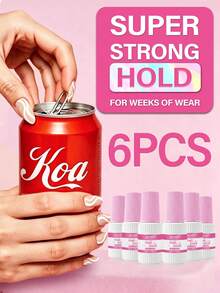 GELPOLISH Super Strong Nail Glue 6pcs/Set 10ml Bottle Quick Dry Waterproof Long Lasting Nail Adhesive Suitable For Fake Nails - 10ml - View 13