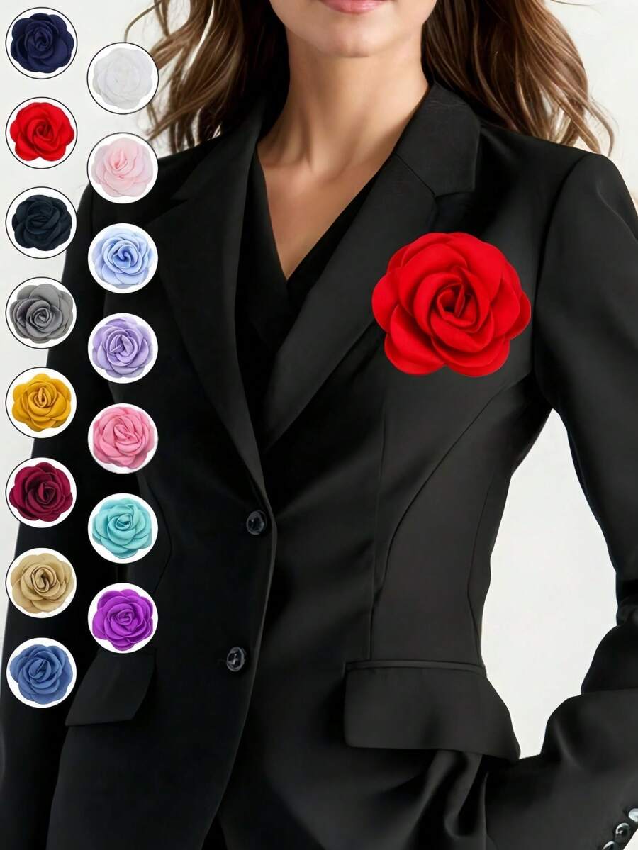 Large Flower Brooch, Women's Rose Brooch, Suitable For Occasions Such As Weddings, Parties, Proms, And Banquets. Exquisite And Elegant Flower Brooch, - Flower - View 1