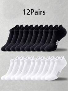 5/10 Pairs Minimalist Unisex Socks Comfortable Casual All-Season Versatile Couple Matching Short Socks - Multicolor - View 16