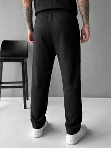 GRDR Textured Casual Men's Pants For Daily Commute - Black - View 2