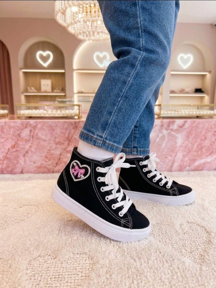 Kids Tennis Shoes - Black - View 1