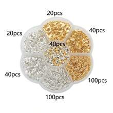 360pcs/363pcs/3pcs DIY Jewelry Findings Connector Set With 7-Compartment Box (Lobster Clasps, Jump Rings, Crimp Beads, Positioning Beads), 3 Tools (Pliers, Tweezers, Ring Holder), Suitable For Beaded Jewelry Making, Bracelets, Necklaces, Anklets, Open Jump Rings, Bead Connectors, Bag Charms, Jewelry Accessories, Handmade Craft Materials - Lobster Clasp & Button & Positioning Bead & Jump Ring - View 14