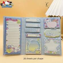 Sanrio Kuromi & Cinnamoroll Self-Adhesive Sticky Notes, 180 Sheets - Cartoon Stickers For Planners And Organizers, Rectangular, Daily Message Board, Diary And Memo Labels - Multicolor - View 5