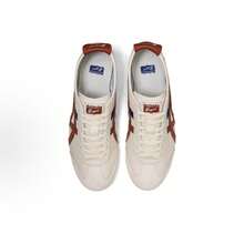 Asics Authentic Onitsuka Tiger Mexico 66 Leather Sneakers - White/Blue/Red Classic Low-Top | Premium Japanese Heritage Footwear | Slim-Profile Lightweight Trainers - 米色 棕色 藍色 - 查看 4