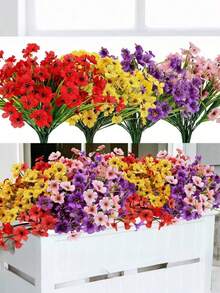 8/6/4/1 Bundles künstliche Blumen für Innen- und Außenbereich, künstliche Blumenpflanzen, für Innen- und Außenbereich, Garten, Veranda, Blumenkasten, Zuhause, Hochzeit, Landhausdekor, künstliche Blumen für Außenbereich, UV-beständige künstliche Kunststoffblumen, künstliche Pflanzen zur Dekoration, hängende P - Verschiedenfarbig - Übersicht 9