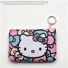 SANRIO 三麗鷗 1個可愛 Hello Kitty 女款迷你零錢包，可愛緊湊設計，裝飾有動漫貓咪角色 - 日常必需收納袋，可愛風格 - 彩色 - 查看 14