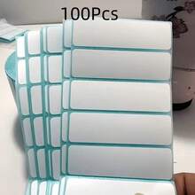 2000pcs/1000pcs/200pcs/100pcs Solid Color Label Stickers, 70*20mm Suitable For Commercial Pricing, Home Organization, Retail And Warehouse Management - White Rectangular Paper Stickers With Adhesive, Suitable For Office, Inventory Labeling - View 13