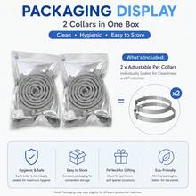 2pcs Adjustable Medium Pet Flea And Tick Collar, Natural Ingredients Mosquito Repellent, Waterproof, Wearable For 1 Week, 8 Months Protection, Suitable For Dogs, Cats And Small To Medium-Large Pets, Pet Supplies - Multicolor - View 9