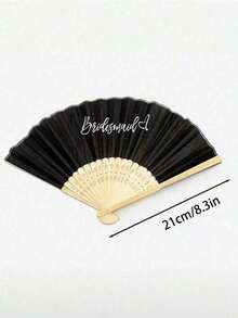 Wedding Silk Folding Fan, Suitable For Wedding Occasions, Decoration Items For The Bride's Party, Or As A Gift For Bridesmaids Or Wedding Decorations. - Multicolor - View 2