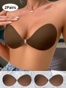 Bra Tak Terlihat 3/2/1-Pack - Dapat Dicuci, Tanpa Tali, Penutup Puting Tak Terlihat dengan Penutup Depan - Bra Tanpa Tali Tanpa Punggung untuk Wanita - Aksesori Pakaian Dalam Pernikahan - MultiWarna - View 50