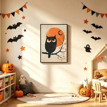 1/6 pezzi Arte da parete vintage di Ognissanti, Decorazione per la casa, Stampe d'arte da parete, Luna, Zucca, Gufo, cartellone decorativi per la camera dei bambini, Regali di Ognissanti, Arte da parete - Multicolore - Visualizzare 11