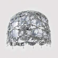 1pc Bohemian Solid Color Hollow Out Sequin Knitted Hair Cap - Multicolor-b - View 15