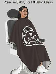 Customized Barber Apron, Printable Barber Shop Logo Pattern Text, Professional Durable Lightweight Breathable Neutral Home Salon Apron, 139.7x167.64cm, Suitable For High-End Salons - Multicolor - View 6