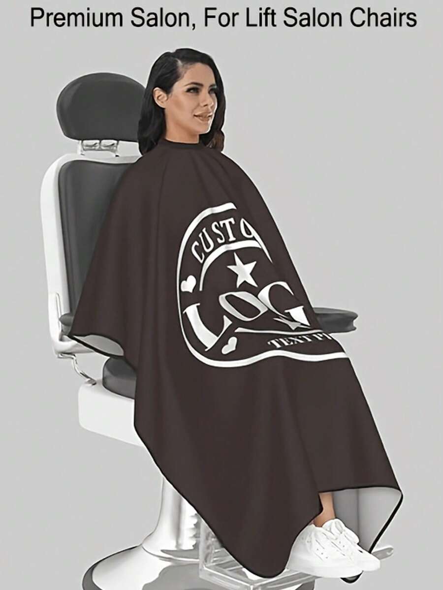 Customized Barber Apron, Printable Barber Shop Logo Pattern Text, Professional Durable Lightweight Breathable Neutral Home Salon Apron, 139.7x167.64cm, Suitable For High-End Salons - Multicolor - View 1
