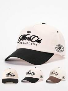 1 Stück Herren The Mare Club Collective Trucker Cap, personalisierte Buchstaben-Stickerei Baseballkappe, Street Fashion 5-Panel Kappe, Outdoor Sonnenschutz Freizeitkappe für Frühling/Herbst Reisen, Strandurlaub - Verschiedenfarbig - Übersicht 5