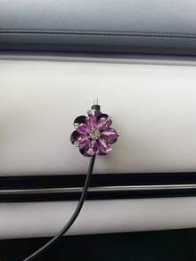 1PC Faux Crystal Bead Car Dashboard Data Cable Organizer Magnetic Cable Management Clip (Charging Cable Not Included) - Multicolor - View 12