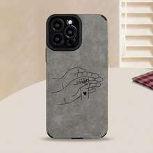 [Envío en 24h desde DE/FR/ES]Funda práctica para iPhone - Esta funda para teléfono, hecha de cuero sintético gris retro, presenta una textura cómoda y agradable al tacto, y un diseño alegre y familiar. Es compatible con iPhone 17 Pro, 17 Air, 17 Pro Max y desde el 11 hasta el 16 Pro Max/Plus/Pro. Regalo perfecto. - A - Ver 1