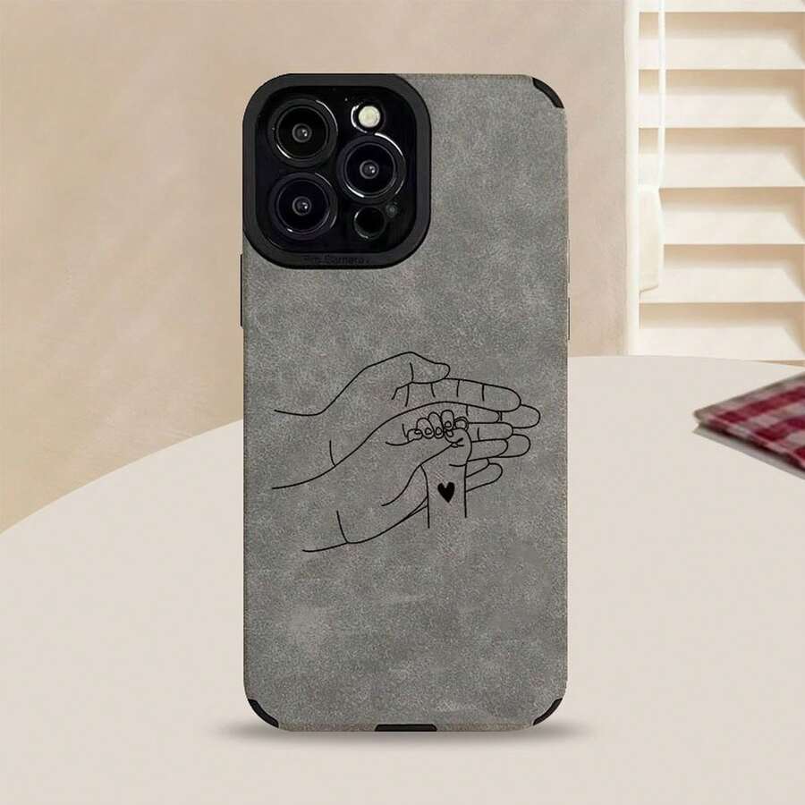 [Envío en 24h desde DE/FR/ES]Funda práctica para iPhone - Esta funda para teléfono, hecha de cuero sintético gris retro, presenta una textura cómoda y agradable al tacto, y un diseño alegre y familiar. Es compatible con iPhone 17 Pro, 17 Air, 17 Pro Max y desde el 11 hasta el 16 Pro Max/Plus/Pro. Regalo perfecto. - A - Ver 1