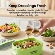 Plastic Bento Box Adult, Microwavable Lunch Containers, Meal Prep Containers With Dividers, Travel Food Containers, Snack Containers With Lids, Leakproof Stackable Lunch Box, With Handle Cutlery Sauce Box, For Student School Office - Multicolor - View 8