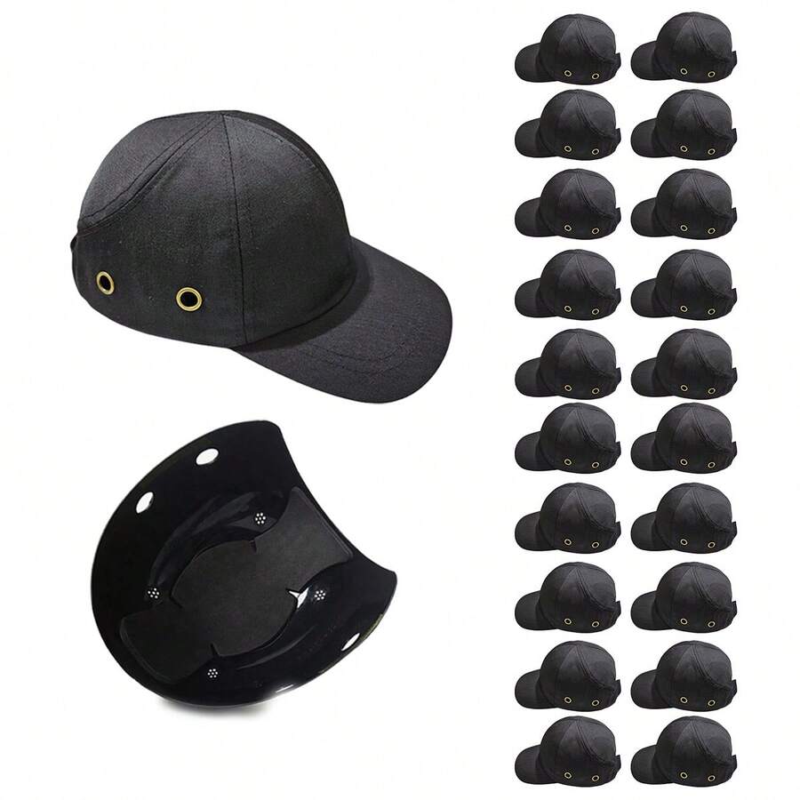 Bone com Capacete EPI Kit 20 Uni Obra Seguranca do Trabalho Casquete Construcao Reparo Conserto Oficina Servico Protecao - A - Visão 1