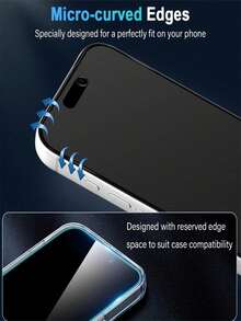 4 Pcs Full Cover Matte Privacy Screen Protector Compatible With IPhone 18 Pro Max/18 Pro/17 Pro Max/17 Air/16 Pro Max/15 Pro17/16/15/14/13/12/11/16e/17e/Plus/X/XR/XS Anti-Spy Soft Film - Clear - View 7