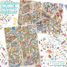 3 Sheets Sticker Material + 1 Scene Card + 1 Effect Image/Pack, 3D Creative Fun Scene Stickers, Planner Stickers, Suitable For Gifts, Office, Home, Classroom, Entertainment Toys, Student Planner - A - View 13