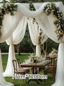 Lightweight Mesh Fabric, Wedding Drapes, Multiple Colors Available, Outdoor Drapes Decoration, Party Backdrop Setup, Wedding Arch, Wedding Fabric, Outdoor Garden Decoration, Wedding Season, Birthday Holiday Party Decoration, Party Backdrop, Garden Mesh, Ideal Choice For Gifts, Gathering Mesh Decoration - A - View 16