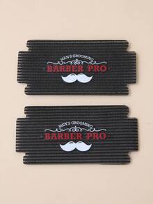2pcs Reusable Non-Slip Neck Paper Clips, Suitable For Hairdressing, Salon And Barber Shop Supplies - Black - View 7