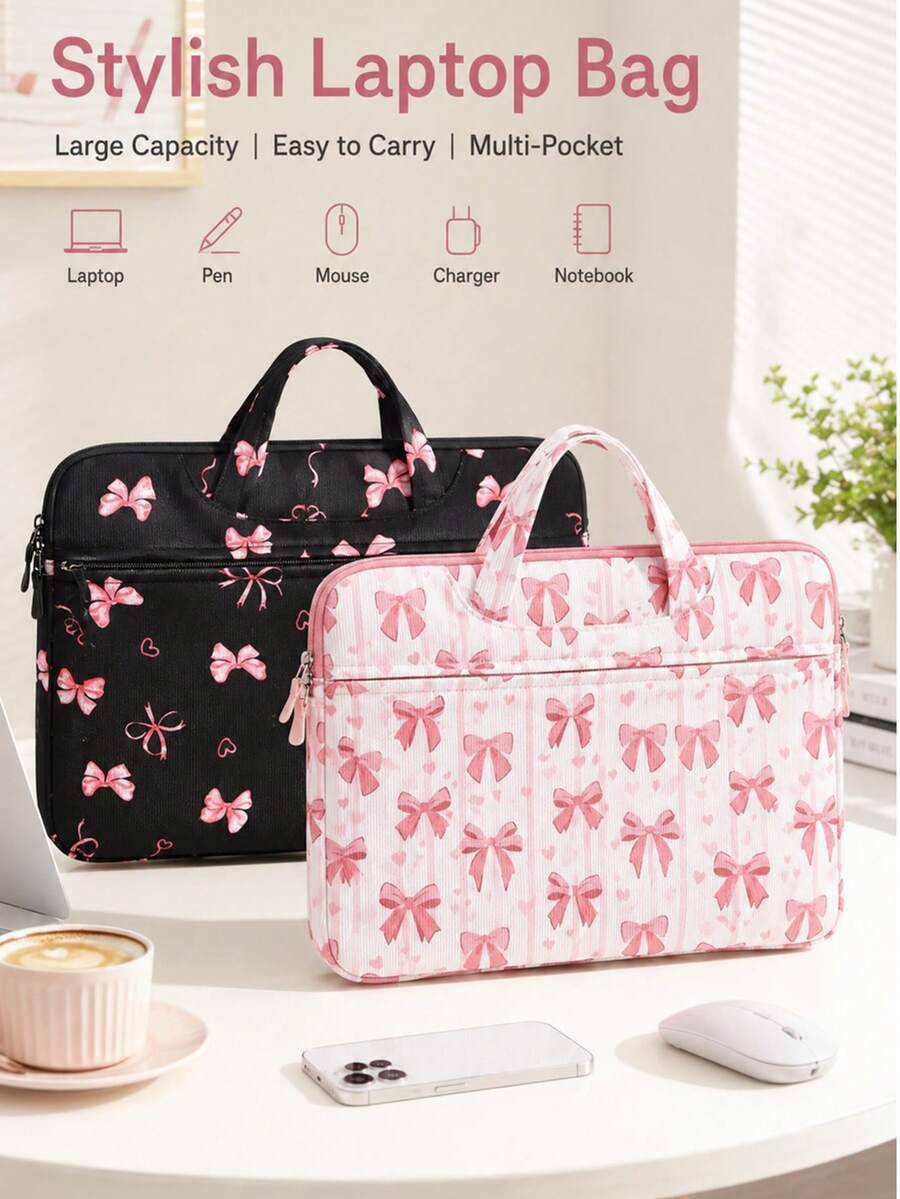 12-14.6 Inch Laptop Sleeve, No Shoulder Strap, Suitable For Chromebook HP, Waterproof Laptop Carrying Case, Independent Side Pocket Design, 360° Protection Accessories