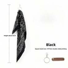 Vintage Paisley Pattern Scarf, Unisex, Hip-Hop Style Small Square Scarf, Multi-Functional Silky Touch Headscarf/Neck Scarf, Suitable For Street Dance, European And American Style - Multicolor - View 3