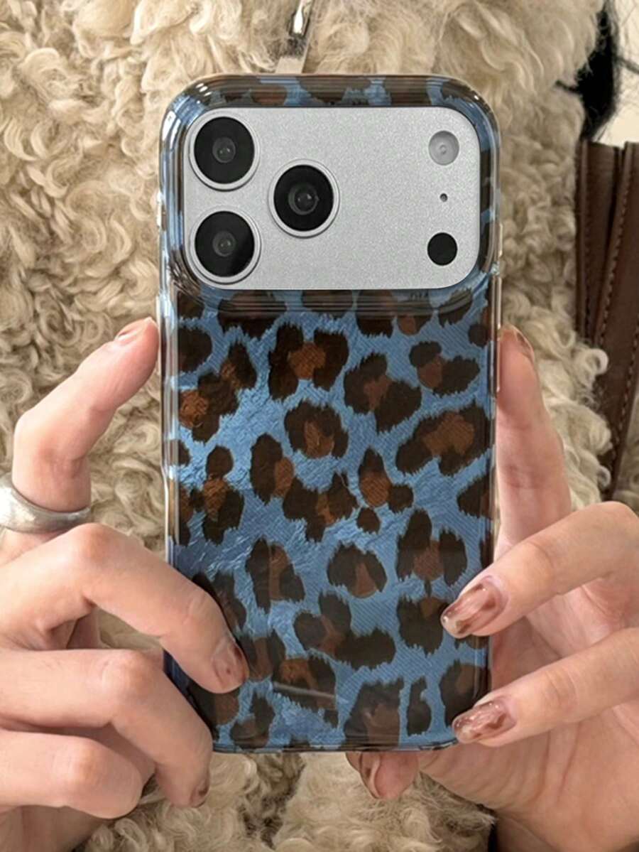時尚高端美拉德豹紋手機殼,適用於 iPhone 17 Pro Max 16 Pro Max 17 16 15 14 13 12 Pro Max 11,可愛防震軟質背蓋 - 彩色 - 查看 1